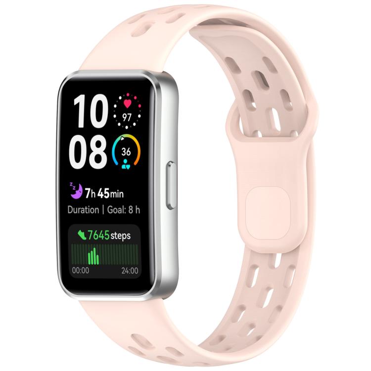 Honeycomb Hole Breathable TPU Watch Band, For Huawei Band 10 / 9 / 8
