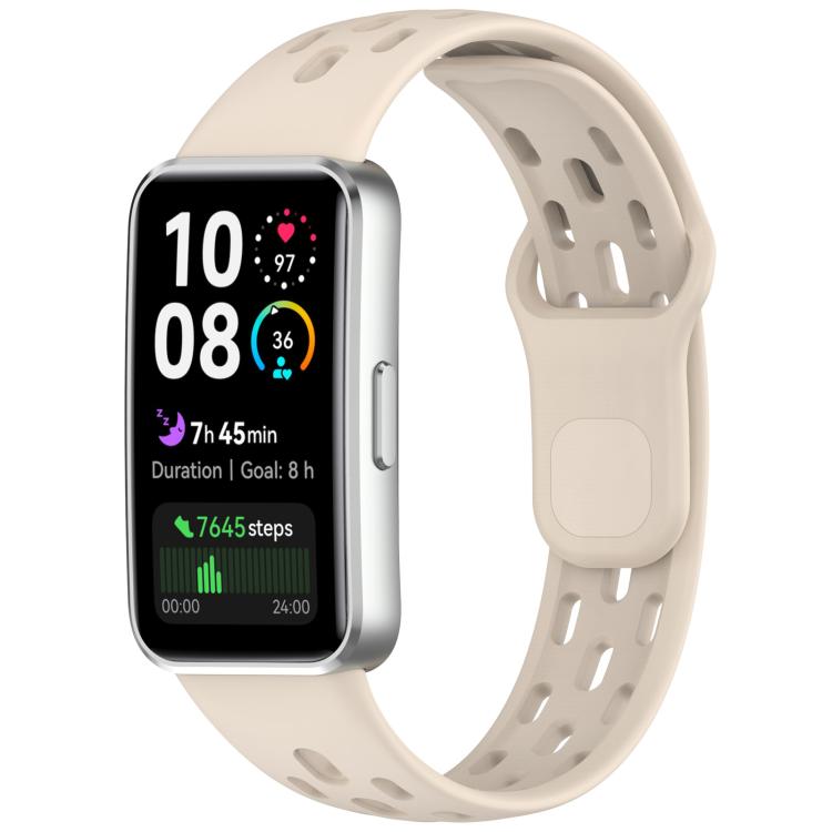 Honeycomb Hole Breathable TPU Watch Band, For Huawei Band 10 / 9 / 8