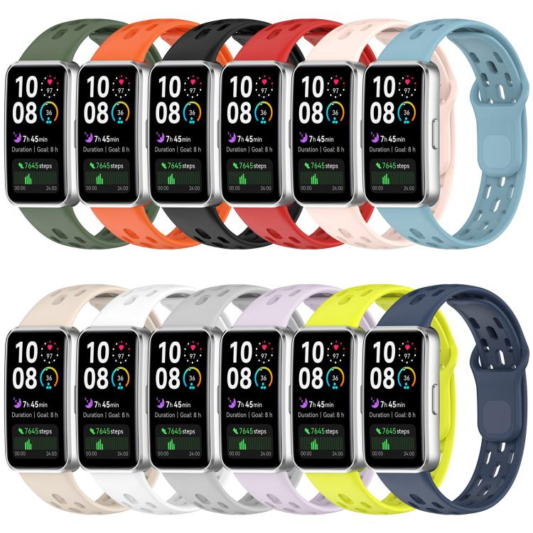 Honeycomb Hole Breathable TPU Watch Band, For Huawei Band 10 / 9 / 8