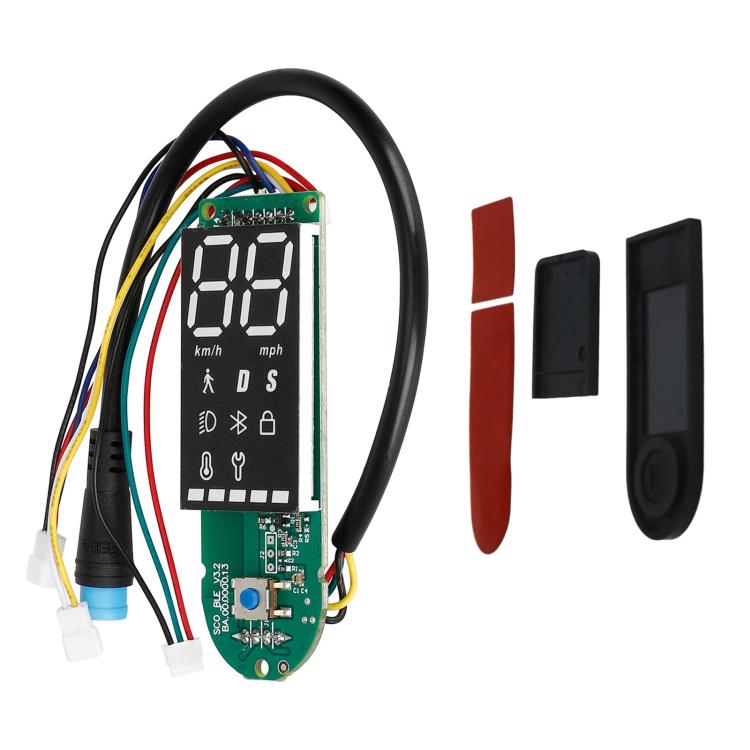Electric scooter display instrument circuit board with LCD screen and wire harness