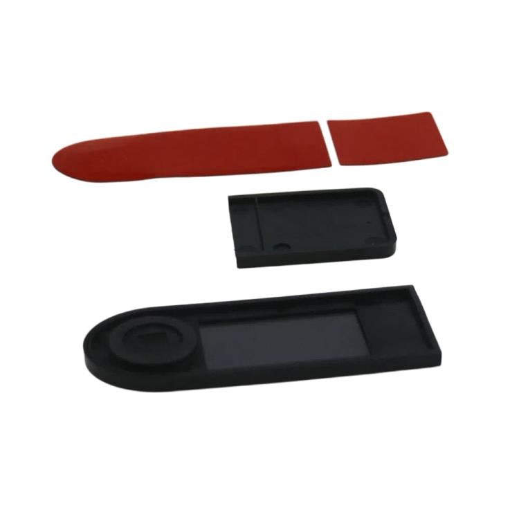 Electric scooter switch panel covers: red strip and black button pad inserts