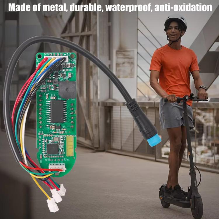Electric scooter display circuit board with connected wiring harness