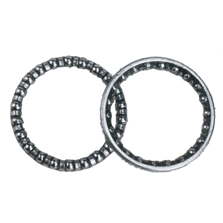 Front wheel bearing cup assembly, steel bearing ring