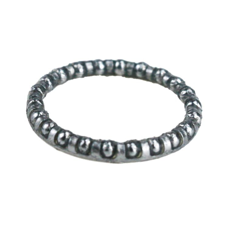 Steel bearing ring for scooter wheel, curved roller profile