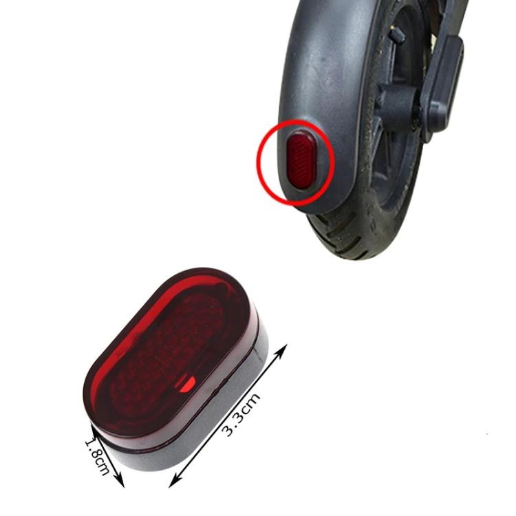 Electric scooter rear fender light cover installed on scooter rear