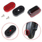 Electric scooter rear fender light cover kit with red lens, black base, and screws