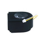 LED headlight for Xiaomi Mijia M365, black housing with clear lens, yellow wire and plug