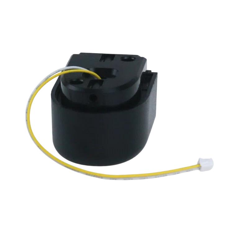 LED headlight for Xiaomi Mijia M365, black cylindrical housing with lens opening and cable