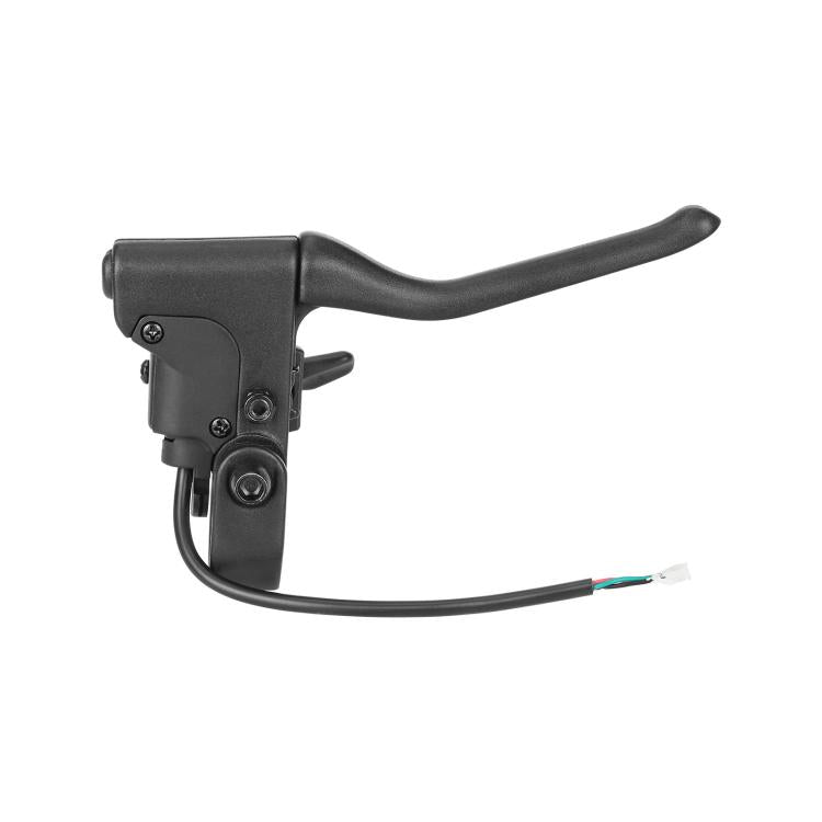 Black brake lever side bell handle with mounted bracket and wiring