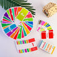Rainbow flash cards set with matching color letter cards and small card packs