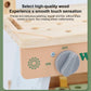 Wooden children’s tool bench with ON/OFF switch knob on front panel