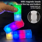 Glowing magnetic cube building blocks with colorful LED lights