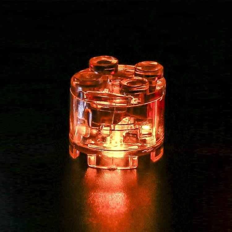 2x2 round LED building block light with yellow continuous glow