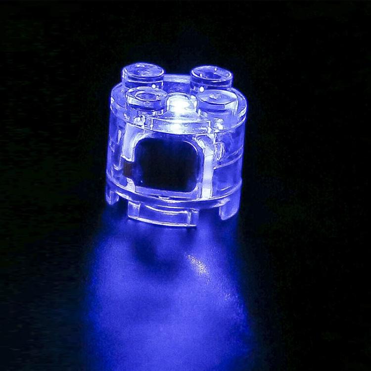 2x2 round LED building block light with blue continuous glow
