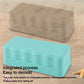 Turquoise brick wall sand mold with molded brick details