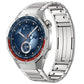Thin H-Shape Folding Clasp Quick Release Stainless Steel Watch Band, 22mm