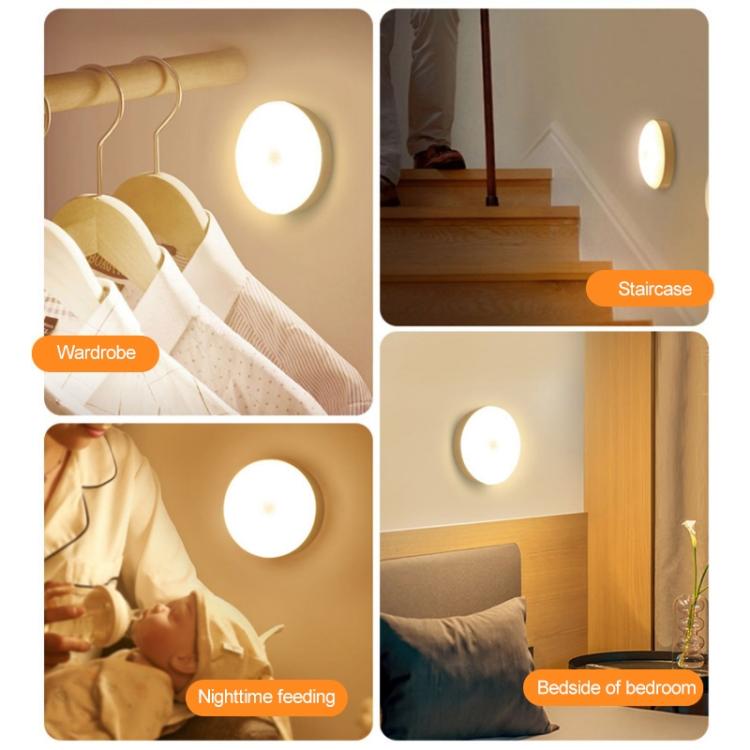 Button Switch Sensorless LED Night Light Bedside Lamp, Sensorless