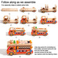 Kids Early Education Multifunctional Solid Wood Disassembly Fire Truck