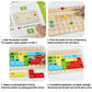 Magic cube peg-board puzzle with instructions and colorful blocks and beads