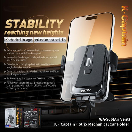 WK WA-S66 K-Captain Strix Air Vent Mechanical Car Holder, WA-S66