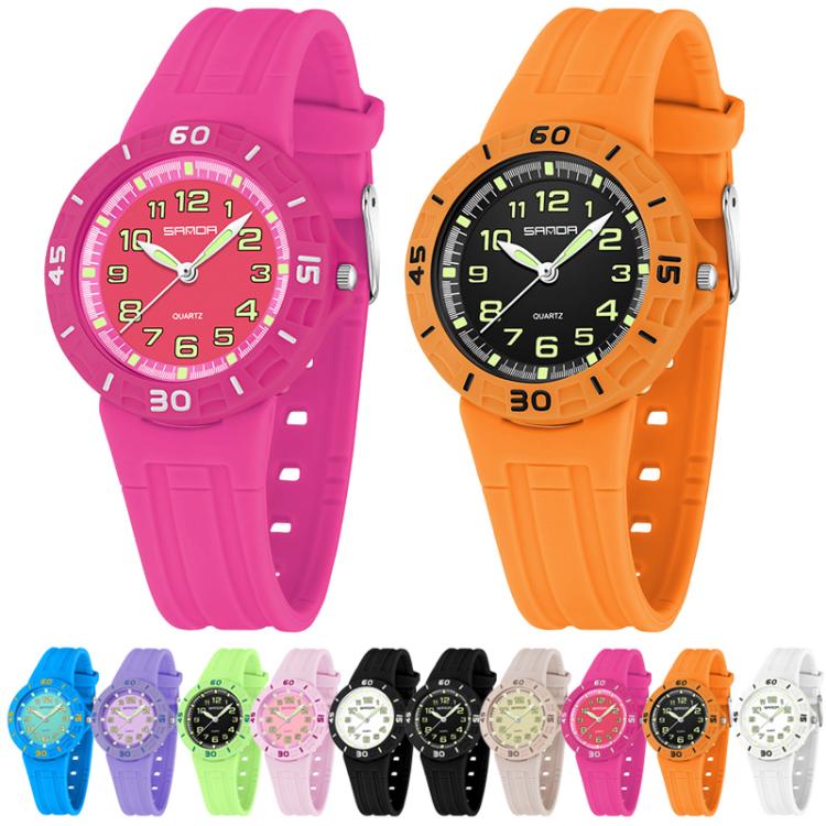 SANDA 6386 Simple 5ATM Waterproof Luminous Children Watch