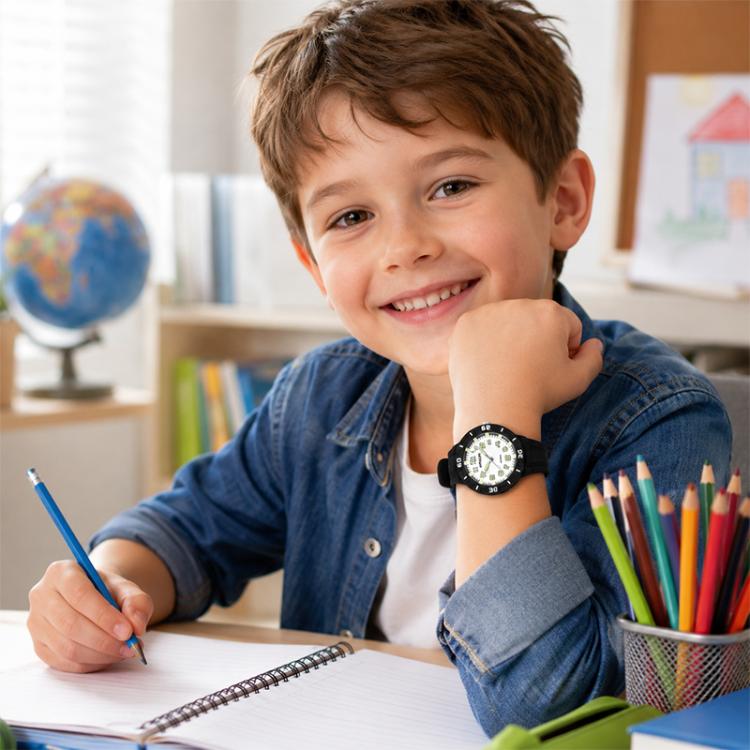 SANDA 6386 Simple 5ATM Waterproof Luminous Children Watch