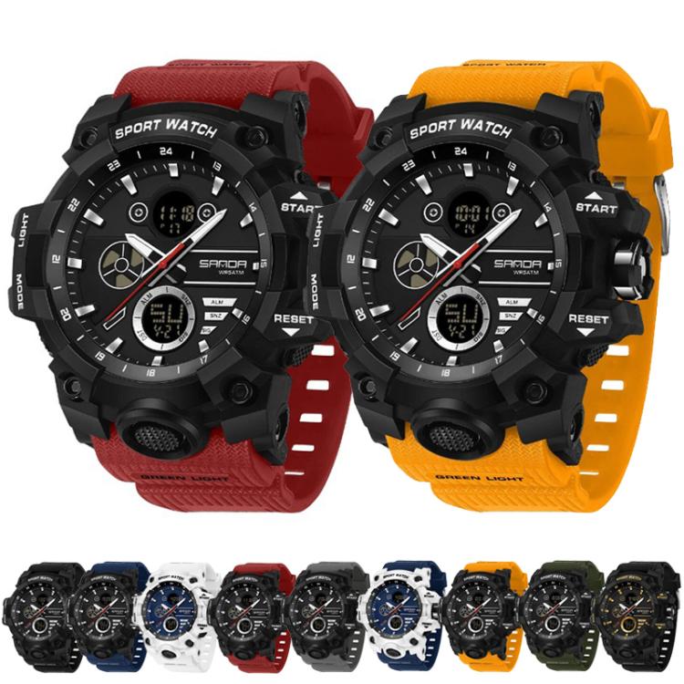 SANDA 9094 Multifunctional Sports 5ATM Waterproof Luminous Electronic Watch