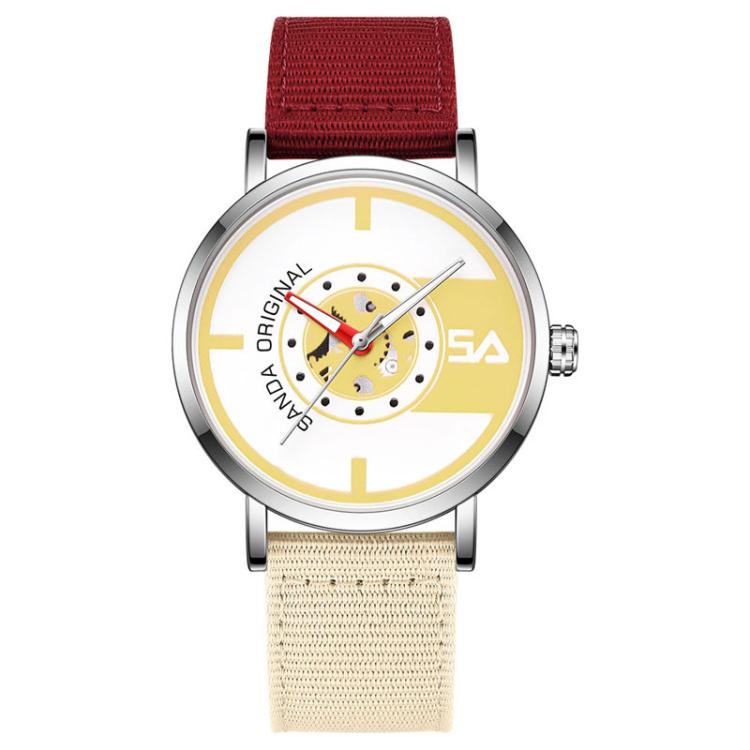 SANDA 3217 Preppy Style 5ATM Waterproof Student Watch with Nylon Strap