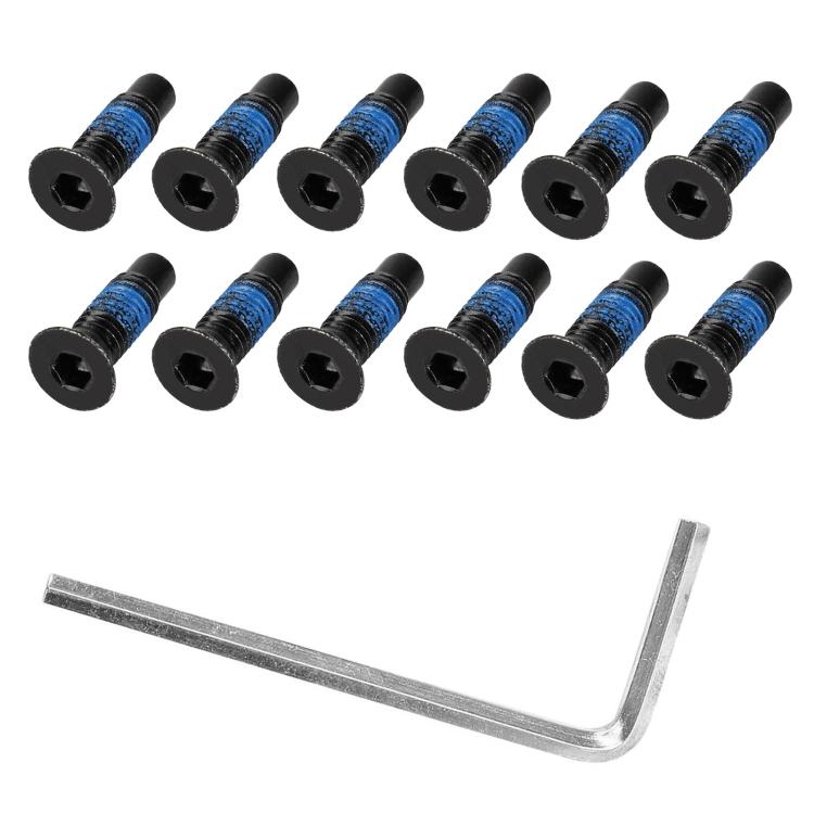 12 extended front scooter screws with blue thread sealant plus hex wrench
