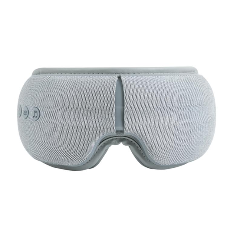 Gray heated eye massager compress mask with eye cutout