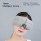 Gray eye heat massager with contoured side padding and soft head strap
