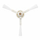 White side brush with two long bristle strips for robot vacuum replacement