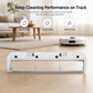 Main brush cover replacement for robot vacuum, rectangular white frame with latch openings