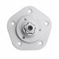 Robot vacuum replacement accessory, gray square plate with screw holes and center hub