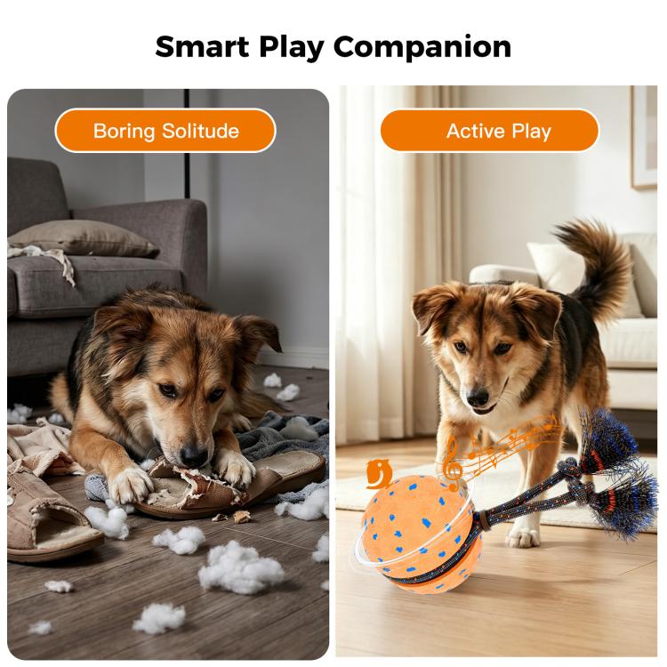 O29 Smart Automatic Pet Toy Ball Dog Training with Sound & Rope, O29