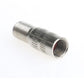 Metal air valve extension with internal threads, cylindrical silver fitting