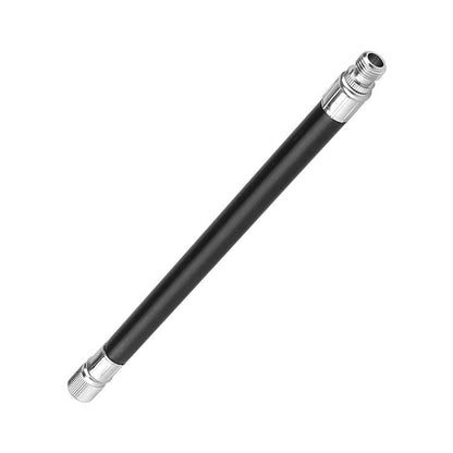 Black inflation extension cable with metal valve connectors