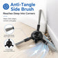 Dual side brush replacement with two bristle brushes and black tri-arm base
