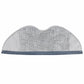 Replacement mop pad with gray textured microfiber and dark edging