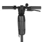Scooter handlebar water bottle bag, black textured front pouch with securing straps.