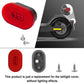 Red taillight lens replacement cover with black back housing and mounting screws