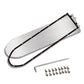 Curved stainless steel scooter base plate with waterproof ring, screws and hex wrenches