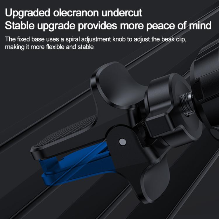 Black air vent magnetic phone holder with stable base and adjustable arm