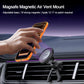 Black Magsafe-style magnetic air vent mount with cradle for attaching smartphone