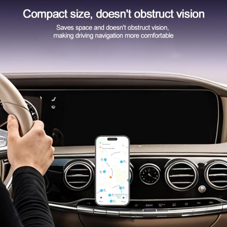 Magnetic car air vent phone holder with compact circular base