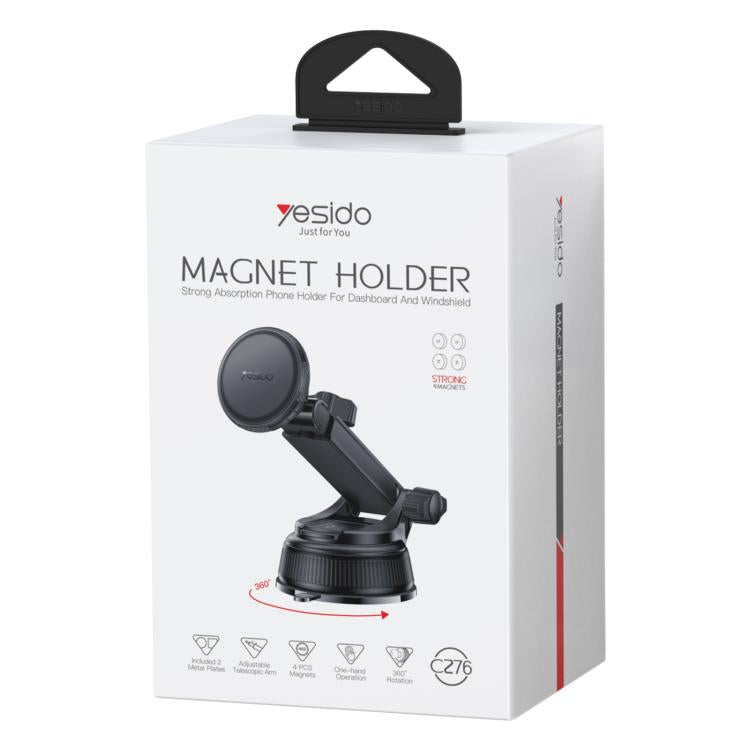 Yesido C276 Car Suction Cup Magnetic Phone Holder, C276