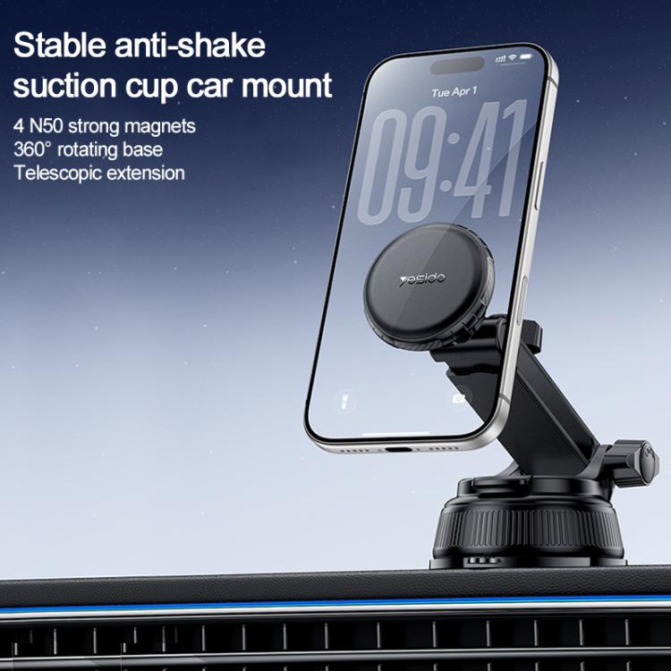 Yesido C276 Car Suction Cup Magnetic Phone Holder, C276