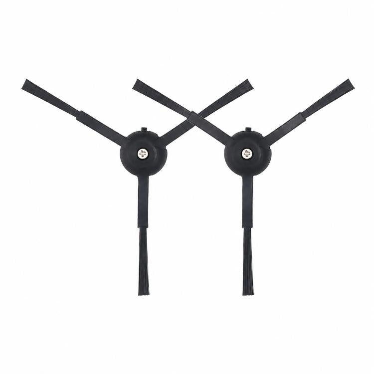 Replacement side brush set with two black triangular brushes and slender cleaning fins