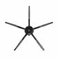 Black detachable 3-arm side brush for robot vacuum replacement accessories