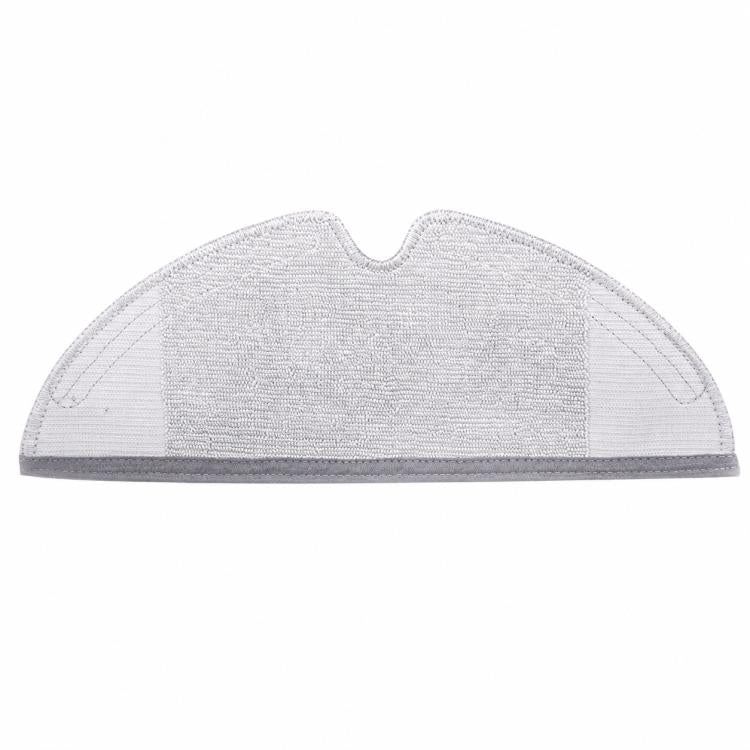 White microfiber mop pad with gray edge for robot vacuum replacement accessories